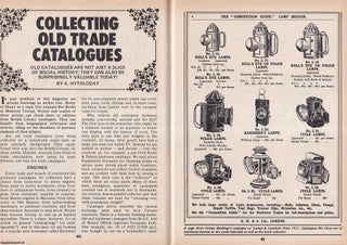 Item #324498 Collecting Old Trade Catalogues. This is an original article separated from an issue...
