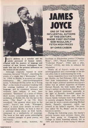 Item #324510 James Joyce. One of The Most Influential Authors. This is an original article...