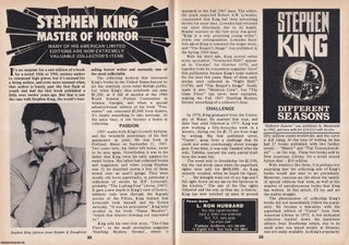 Item #324529 Stephen King : Horror Writer. This is an original article separated from an issue of...