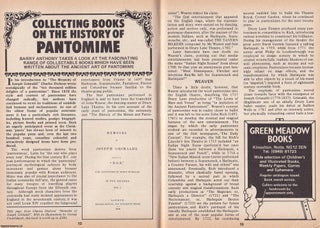 Item #324612 Collecting Books on The History of Pantomime. This is an original article separated...
