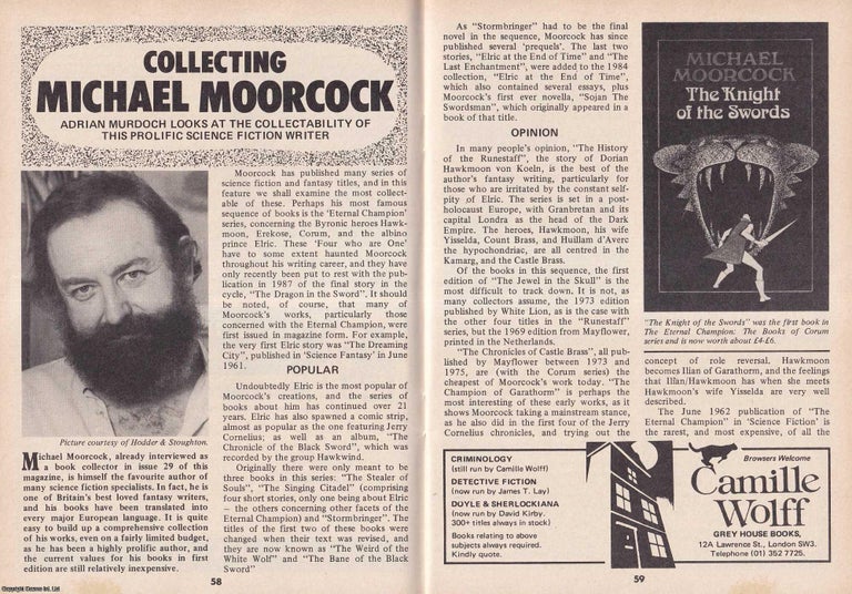 Item #324629 Collecting Michael Moorcock : The Works of a Prolific Science-Fiction Writer. By...