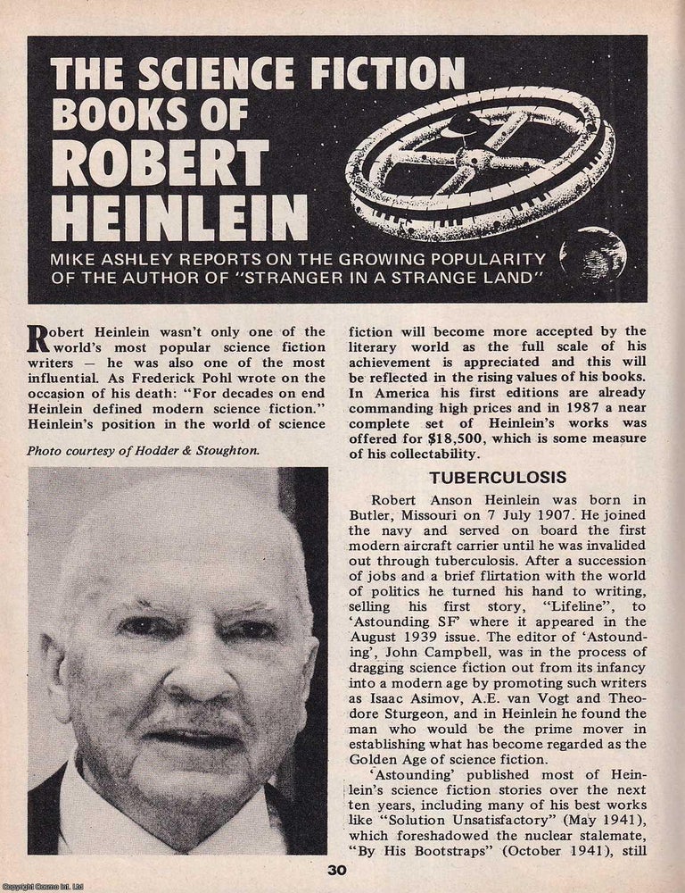 Item #324647 Robert Heinlein : The Science-Fiction Books of a Genre Architect. By Mike Ashley....