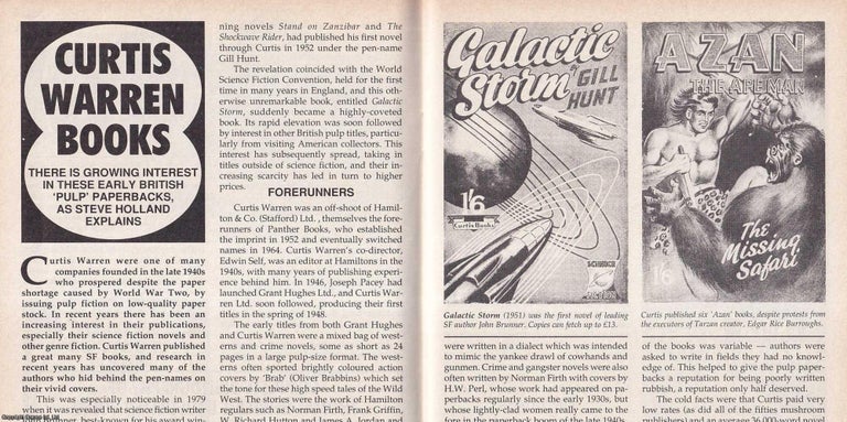 Item #324755 Curtis Warren Paperbacks : A Survey of the Pulp Imprint. By Steve Holland. This is...