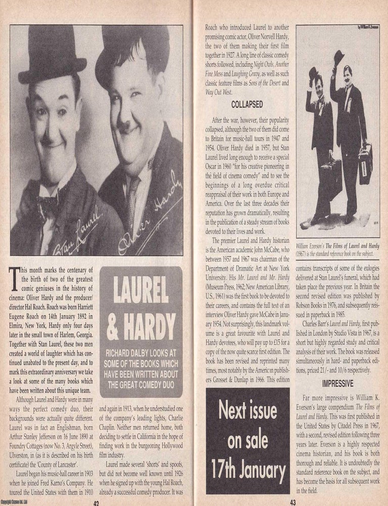 Item #324781 Laurel and Hardy in Print : Books Chronicling the Great Comedy Partnership. By...