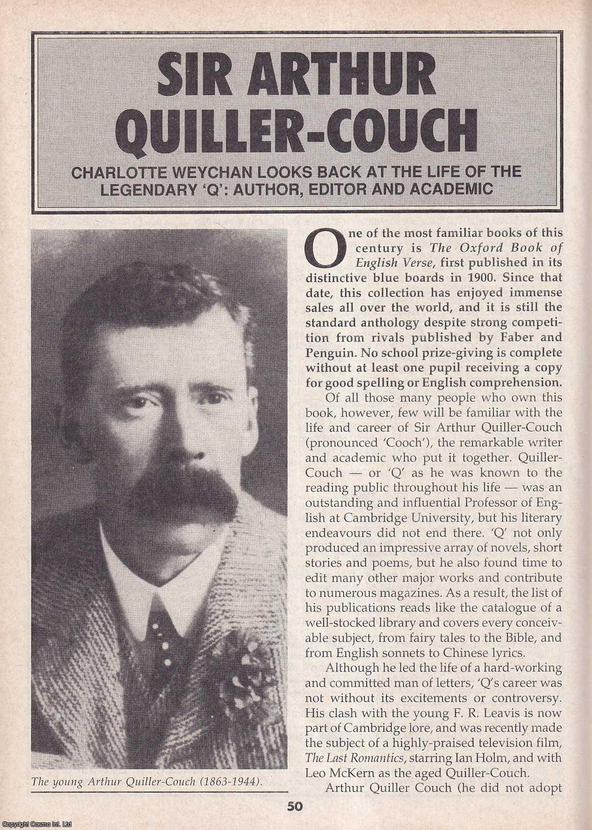 Sir Arthur Quiller Couch Legendary Author Editor And Academic This Is An Original Article 9647