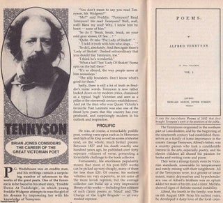 Item #324835 Tennyson : The Career of The Great Victorian Poet. This is an original article...