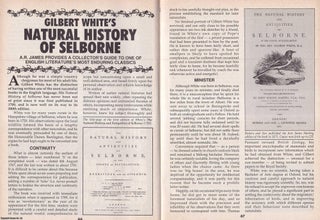 Item #324893 Gilbert White's Natural History of Selborne. A Collector's Guide. This is an...