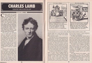 Item #324945 Charles Lamb. Essayist and Storyteller. This is an original article separated from...
