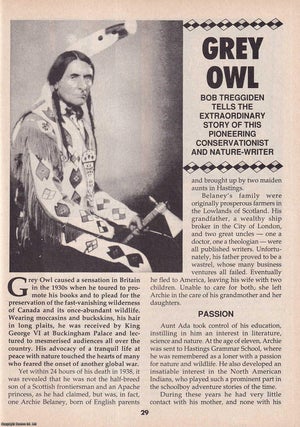 Item #324953 Grey Owl : Pioneering Conservationist and Nature-Writer. This is an original article...