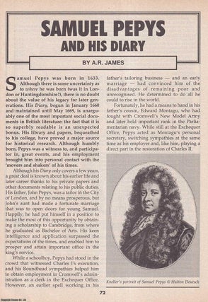 Item #324977 Samuel Pepys and his Diary. This is an original article separated from an issue of...