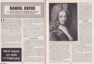 Item #325001 Daniel Defoe : Author of Robinson Crusoe. Looking at Defoe's Remarkable Career. This...