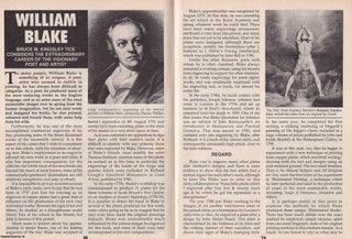 Item #325042 William Blake : The Visionary Poet and Artist. This is an original article separated...