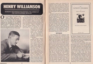 Item #325068 Henry Williamson. The Career of The Controversial Novelist. This is an original...