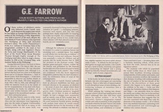 Item #325078 G. E. Farrow. Profiling an Unjustly Neglected Children's Author. This is an original...