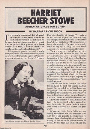 Item #325090 Harriet Beecher Stowe. Author of Uncle Tom's Cabin. This is an original article...