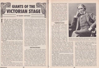 Item #325125 Giants of the Victorian Stage. This is an original article separated from an issue...
