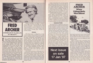 Item #325126 Fred Archer. Chronicler of Village Life. This is an original article separated from...