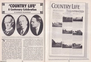Item #325133 Country Life Magazine : A Centenary Celebration. This is an original article...