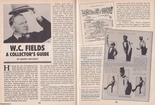 Item #325148 W. C. Fields. A Collector's Guide. This is an original article separated from an...