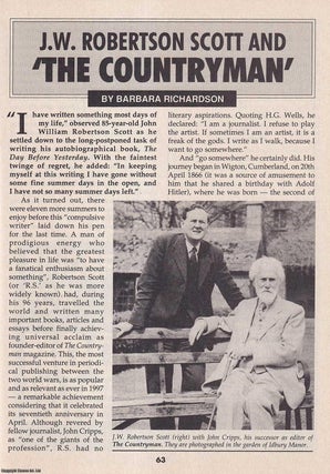 Item #325174 J. W. Robertson Scott and The Countryman. This is an original article separated from...