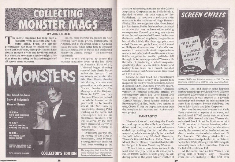 Item #325231 Monster Mags : Famous Monsters, Screen Chills and Other Cult Titles. By Jon Older....