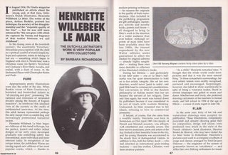 Item #325308 Henriette Willebeek Le Mair : Dutch Illustrator. This is an original article...