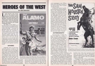 Item #325395 Heroes of The West. This is an original article separated from an issue of The Book...