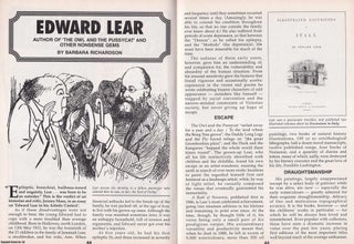 Item #325445 Edward Lear : Author of The Owl and The Pussycat. This is an original article...