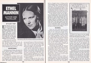 Item #325506 Ethel Mannin. Author and Traveller. This is an original article separated from an...