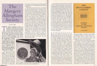 Item #325581 The Margery Allingham Society. This is an original article separated from an issue...