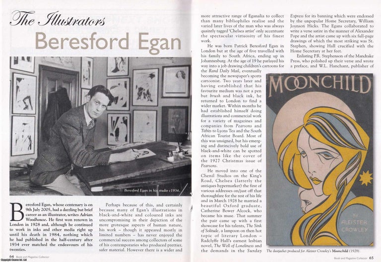 Item #325638 Beresford Egan : Illustrator. This is an original article separated from an issue of The Book & Magazine Collector publication, 2005. Book, Magazine Collector.