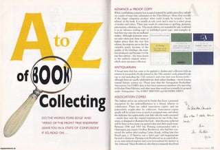 Item #325668 A-Z of Book Collecting. This is an original article separated from an issue of The...