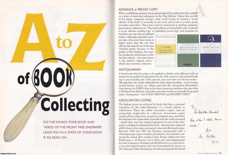 Item #325668 A-Z of Book Collecting. This is an original article separated from an issue of The Book & Magazine Collector publication, 2006. Book, Magazine Collector.