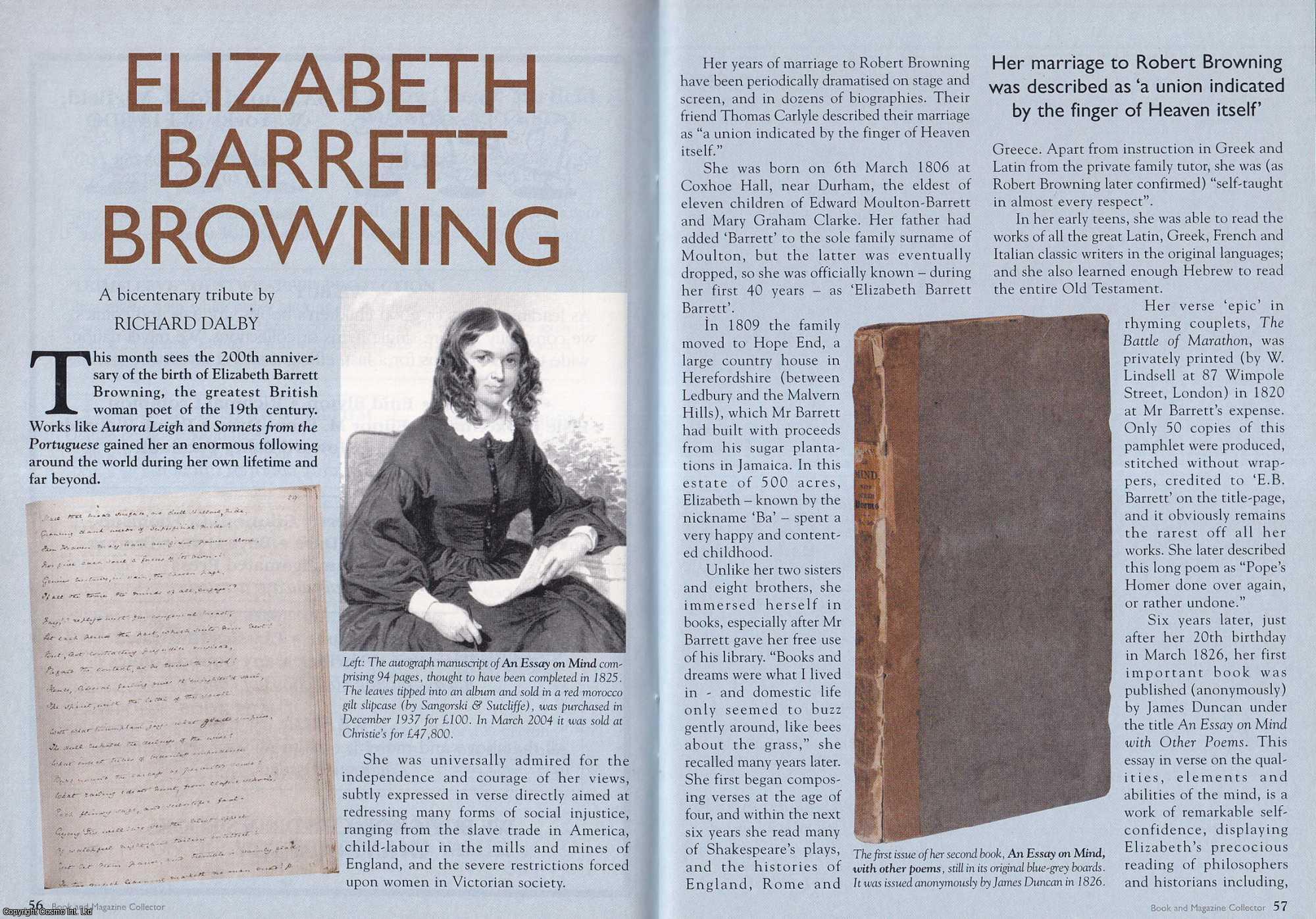 Elizabeth Barrett Browning : A Bicentenary Appreciation. By Richard ...
