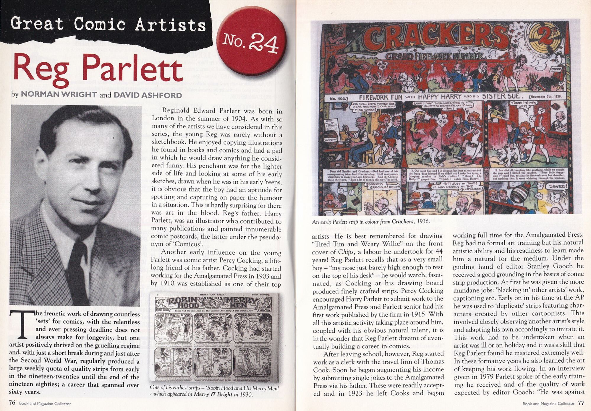 Reg Parlett : A Celebrated Figure in British Comic Art. By Norman ...