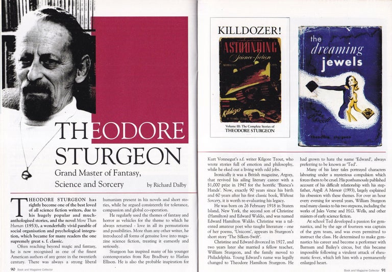 Item #325766 Theodore Sturgeon : A Grand Master of Fantasy and the Strange. By Richard Dalby....