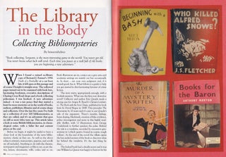 Item #325770 The Library in The Body. Collecting Bibliomysteries. This is an original article...