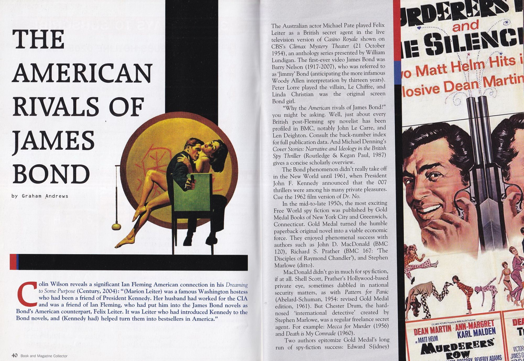Bond's American Contenders : Rivals in Espionage Fiction, Part I. By ...