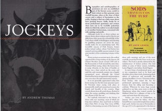 Item #325805 Jockeys. This is an original article separated from an issue of The Book & Magazine...
