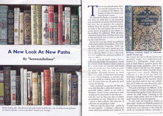 Item #325838 New Paths in Book Collecting, by John Carter. Part 1. This is an original article...