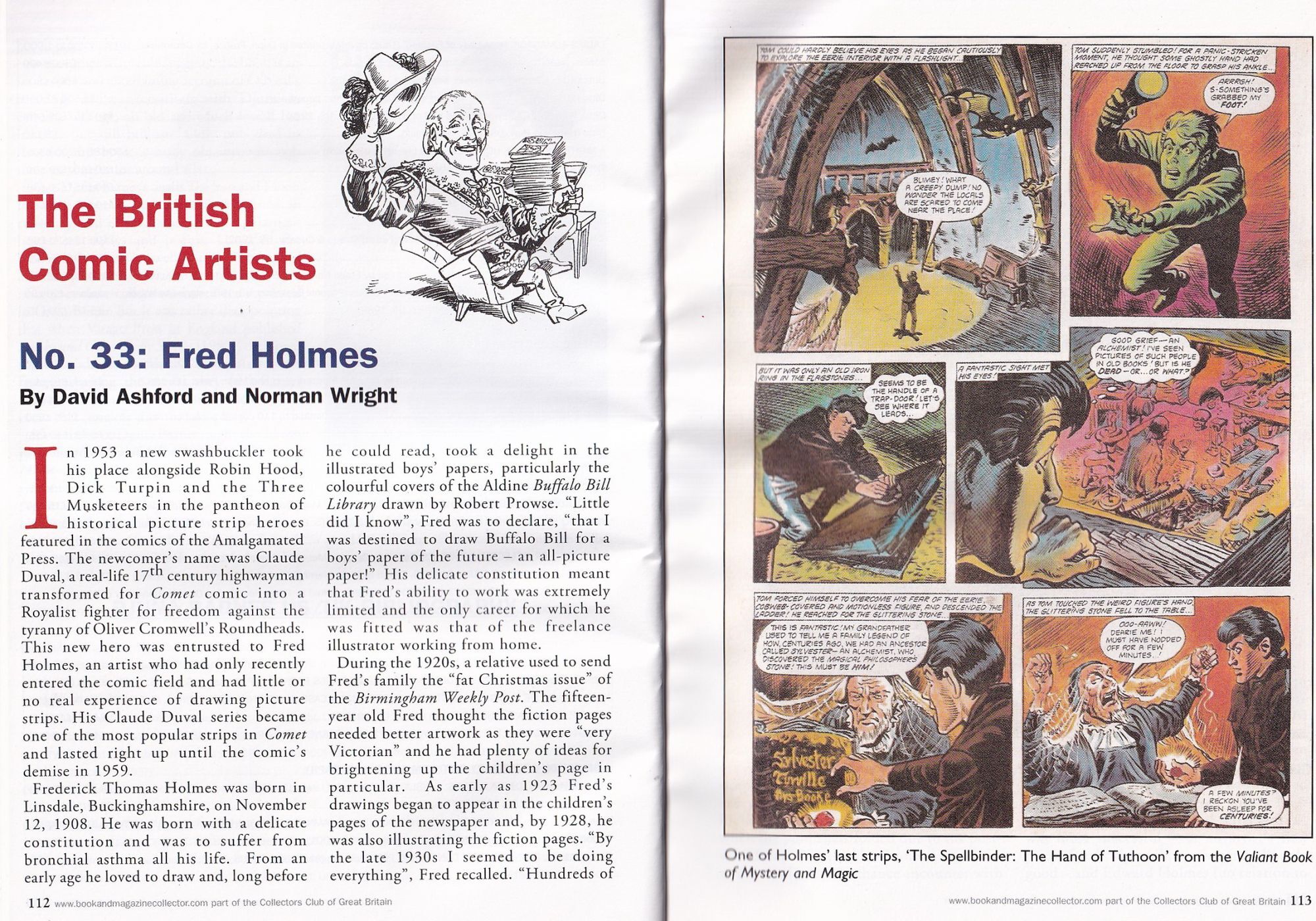 Fred Holmes : A Survey of a British Comic Artist. By Norman Wright ...