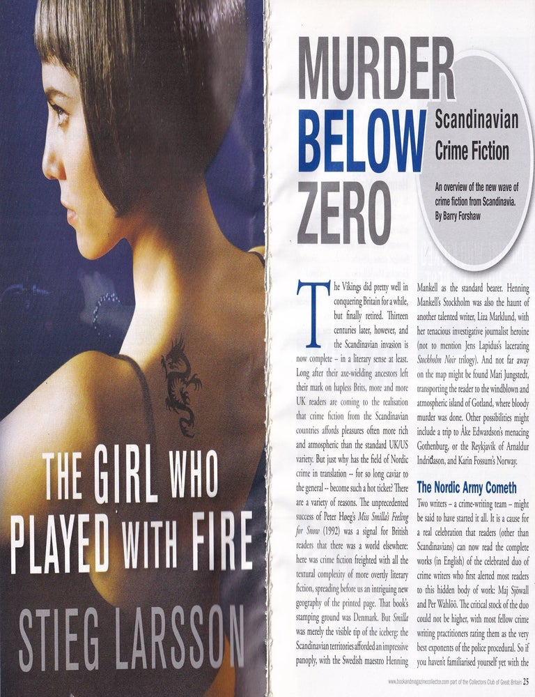 Item #325885 Murder Below Zero : The Cold Front of Scandinavian Crime. By Barry Forshaw. This is...