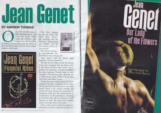 Item #325887 Jean Genet. This is an original article separated from an issue of The Book &...