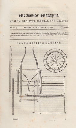 Item #330576 Henry Ogle's Reaping Corn Machine; Paddles For Propelling Steam-Boats; Instrument...