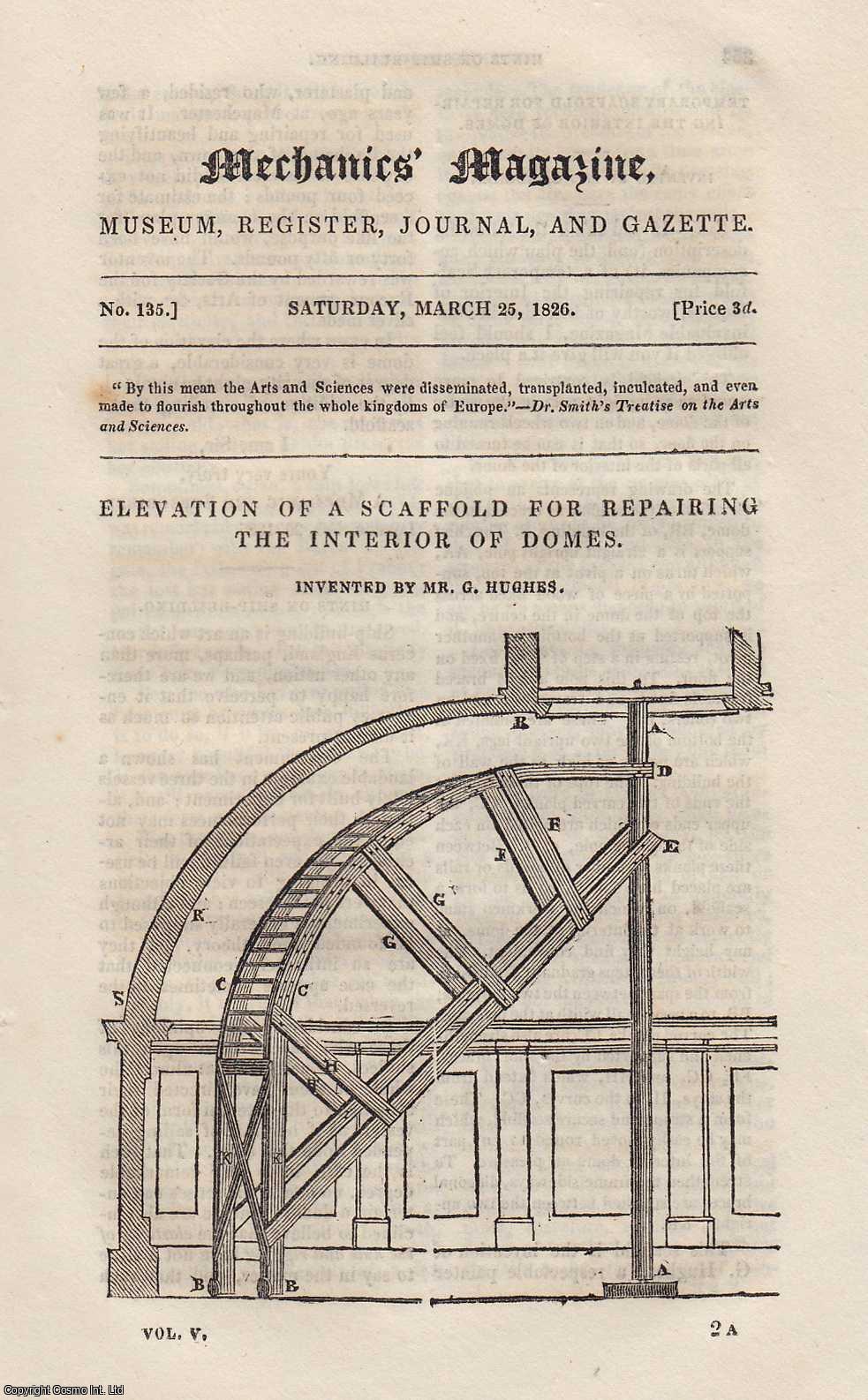 Elevation of a Scaffold For Repairing The Interior of Domes, Invented ...