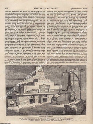 Compositors Work and Stereotyping. Issue No. 107, October 31st to November 30th, 1833. A complete original weekly issue of the Penny Magazine, 1833.