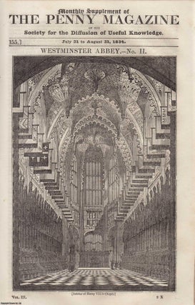 Westminster Abbey (2). Issue No. 155, July 31st to August. Penny Magazine.