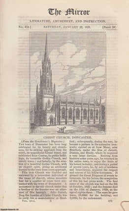 Item #330744 Christ Church, Doncaster. A complete rare weekly issue of the Mirror of Literature,...