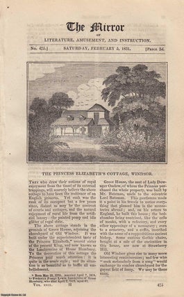 Item #330747 The Princess Elizabeth's Cottage, Windsor. A complete rare weekly issue of the...
