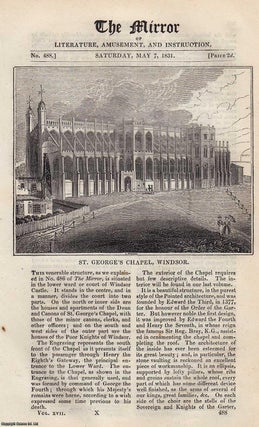 Item #330758 St. George's Chapel, Windsor. A complete rare weekly issue of the Mirror of...
